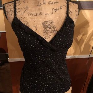 GbyGuess Polka Dot Tank Black and Baby blue